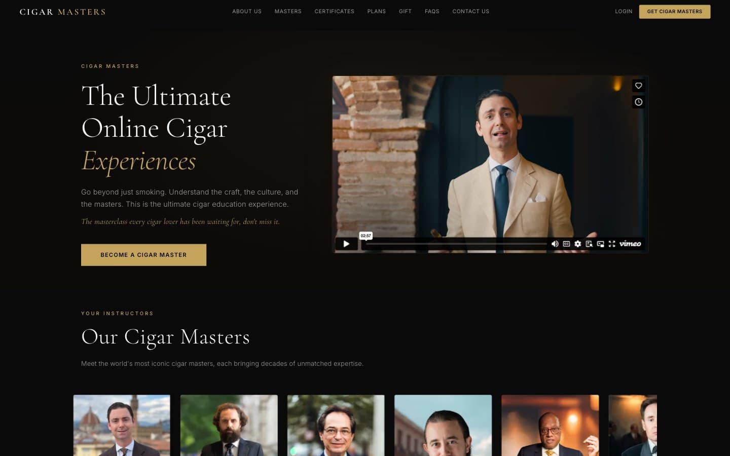 Cigar Masters, built and run by z80