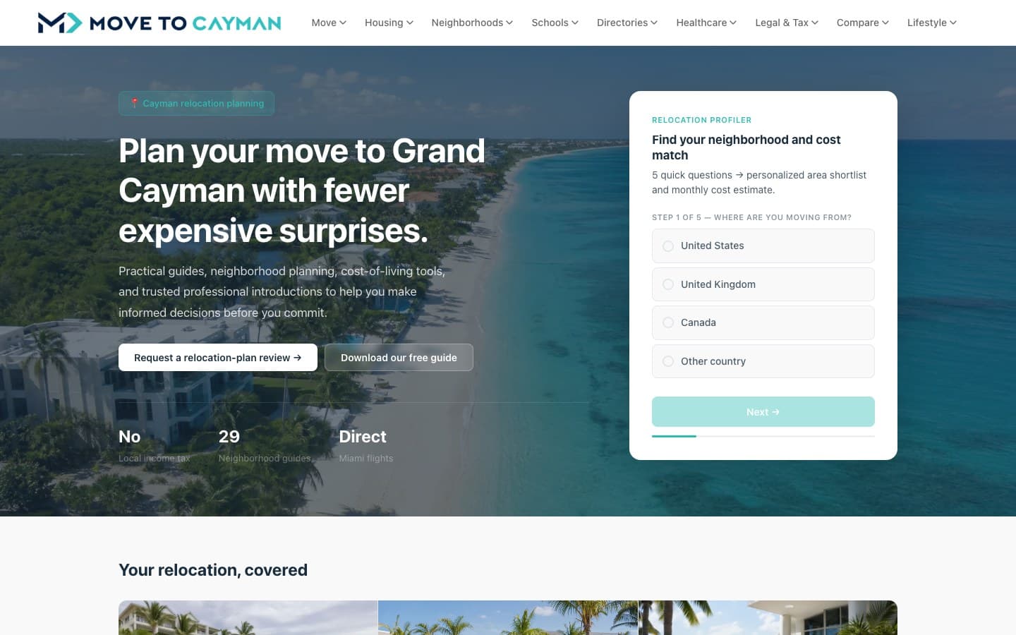Move Cayman, built and run by z80
